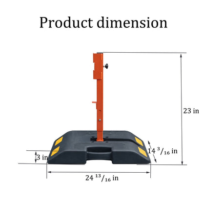 Roll-Up Sign Stand with Weighted Rubber Base