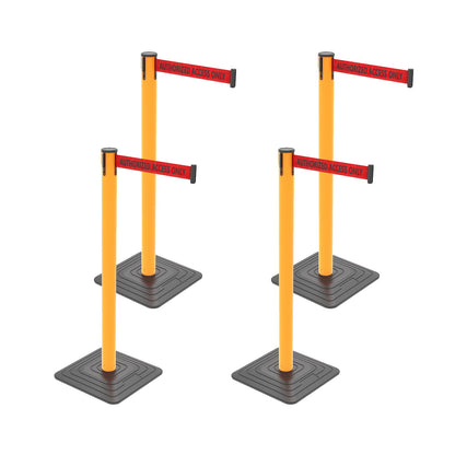 4-Pack 10ft Retractable Belt Stanchion Post