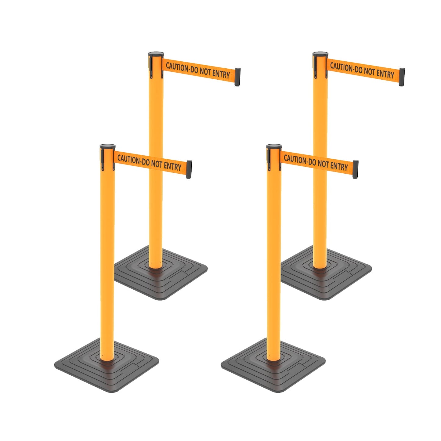 4-Pack 10ft Retractable Belt Stanchion Post