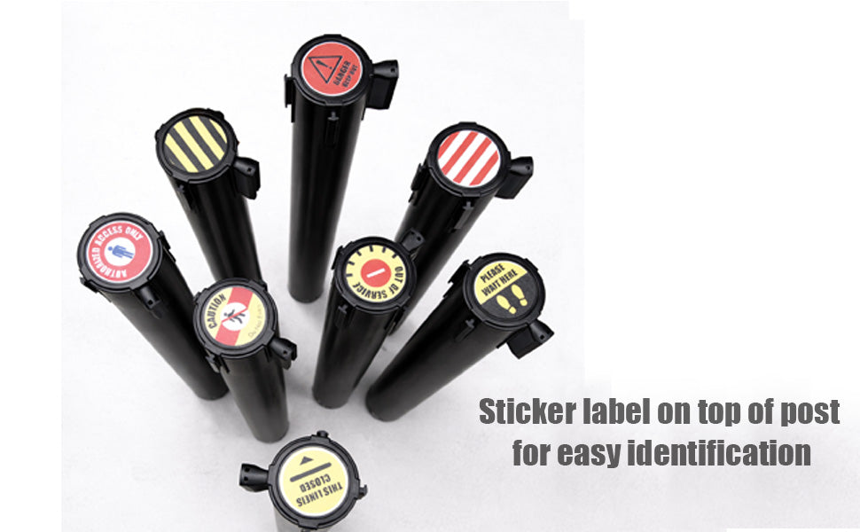 4-Pack 10ft Retractable Belt Stanchion Post