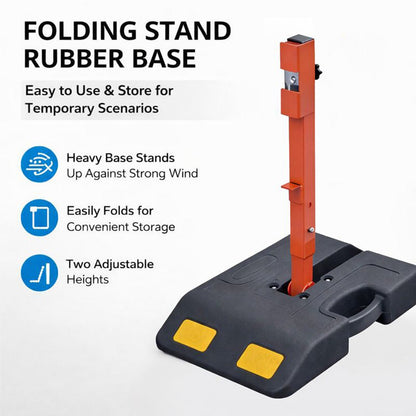 Roll-Up Sign Stand with Weighted Rubber Base