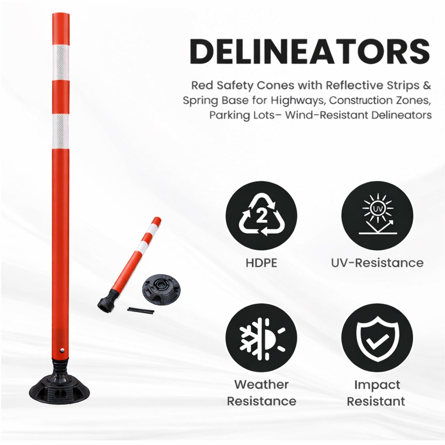 Flexible SpringBack Surface Mount Delineator Post