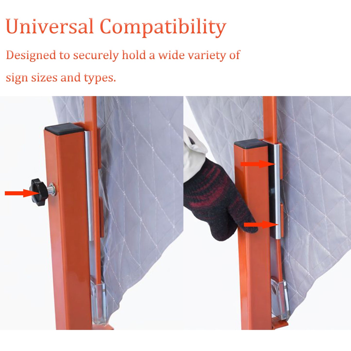 Roll-Up Sign Stand with Weighted Rubber Base