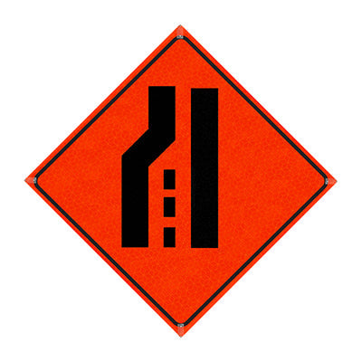 36" Reflective Orange Vinyl Roll-Up Sign
