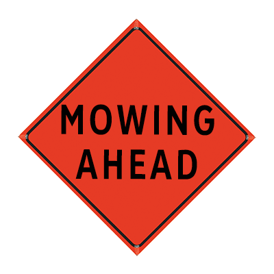 48" Reflective Orange Roll-Up Sign