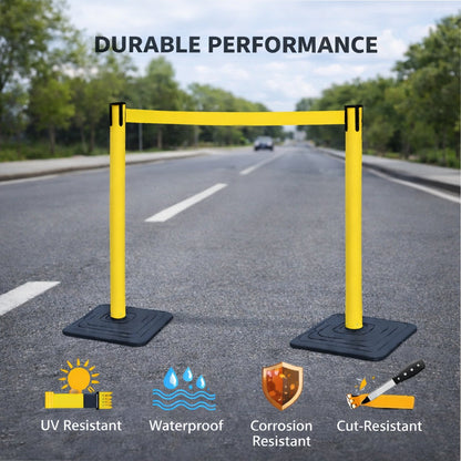 4-Pack 10ft Retractable Belt Stanchion Post