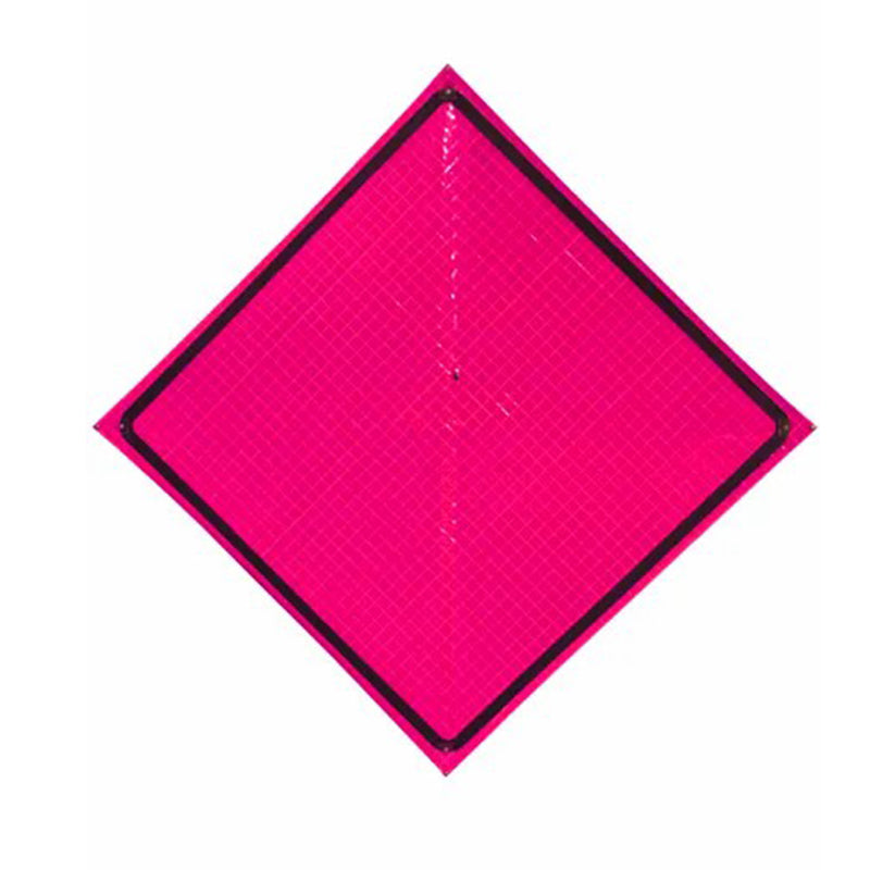 48" Reflective Pink Vinyl Roll-Up Sign