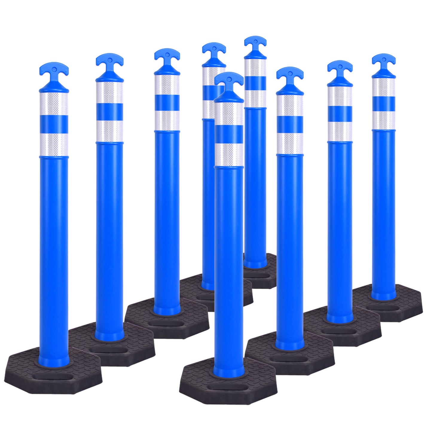 9PCS T-Top Delinetor Post with Base
