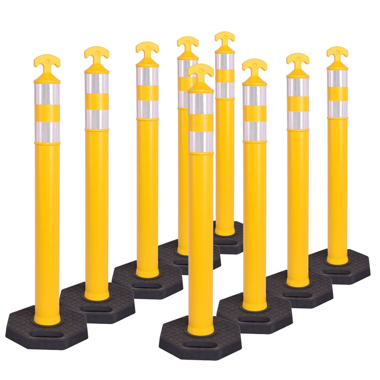9PCS T-Top Delinetor Post with Base