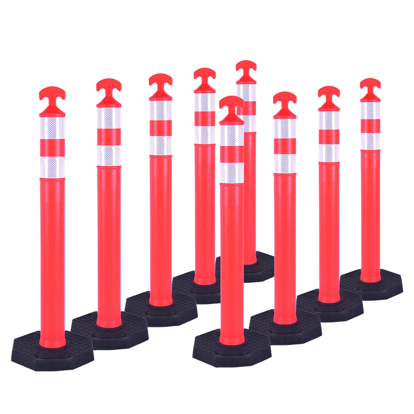 9PCS T-Top Delinetor Post with Base