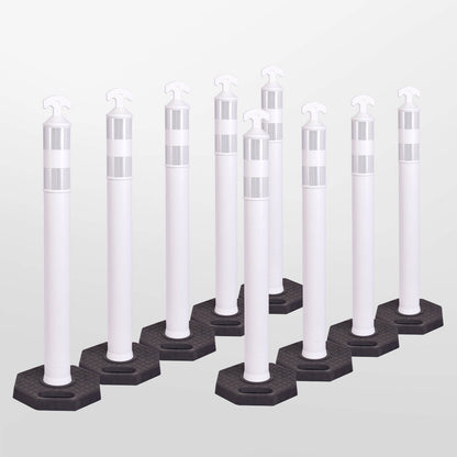 9PCS T-Top Delinetor Post with Base