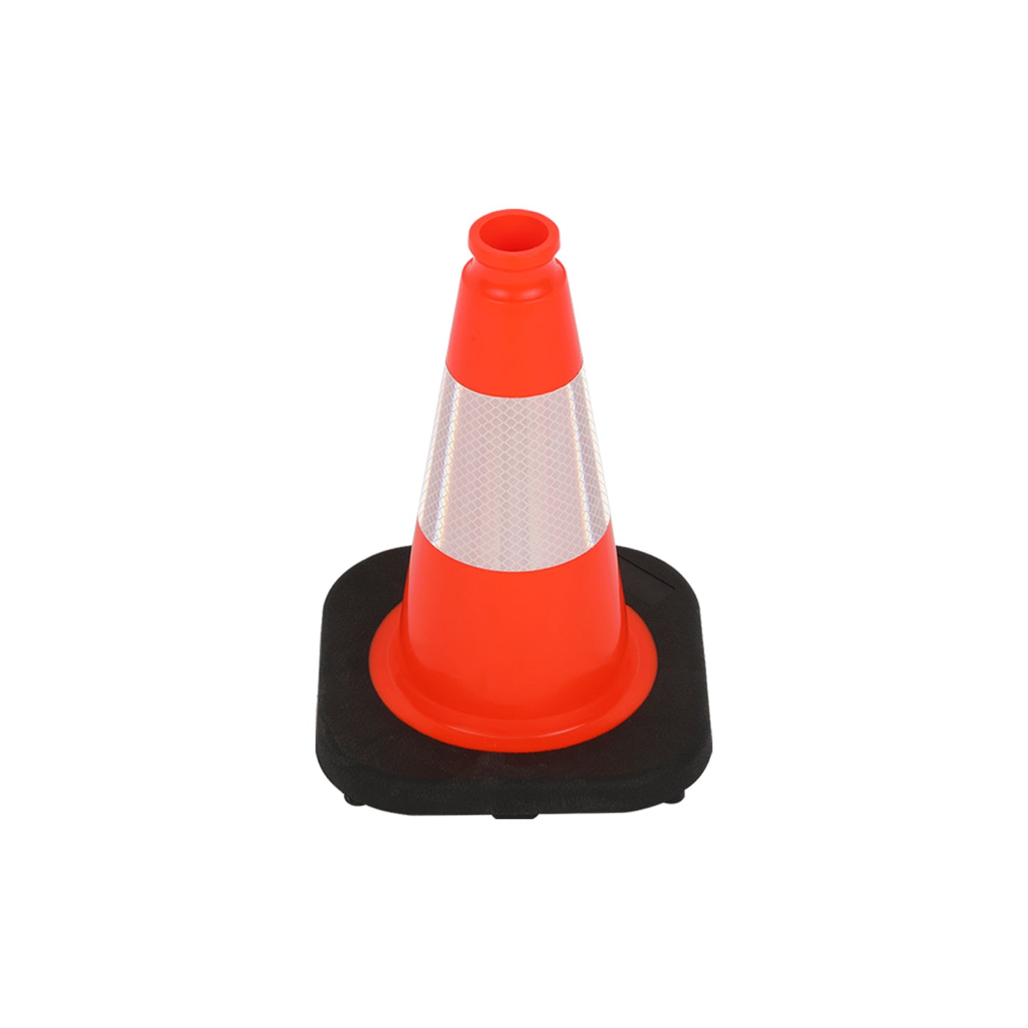 12-36Inch Black Base Traffic Cones with Reflective Stripe