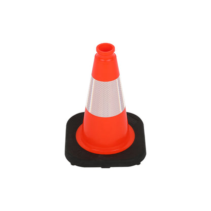 12-36Inch Black Base Traffic Cones with Reflective Stripe