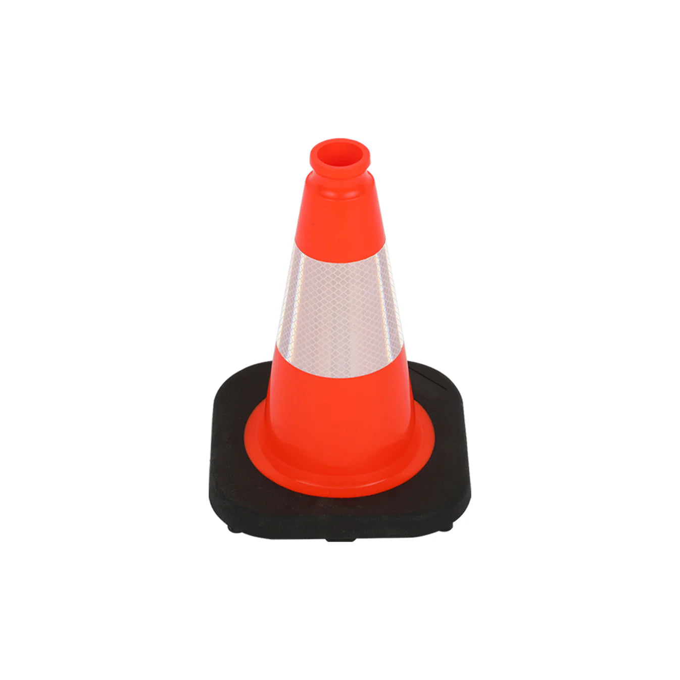 12-36Inch Black Base Traffic Cones with Reflective Stripe