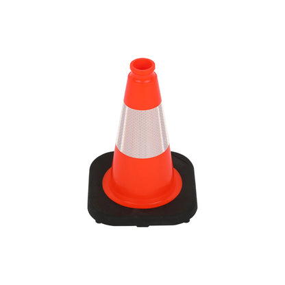 12-36Inch Black Base Traffic Cones with Reflective Stripe
