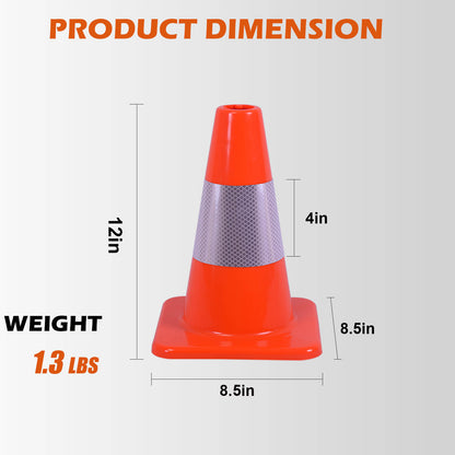 Light Weight Solid Orange Traffic Cone