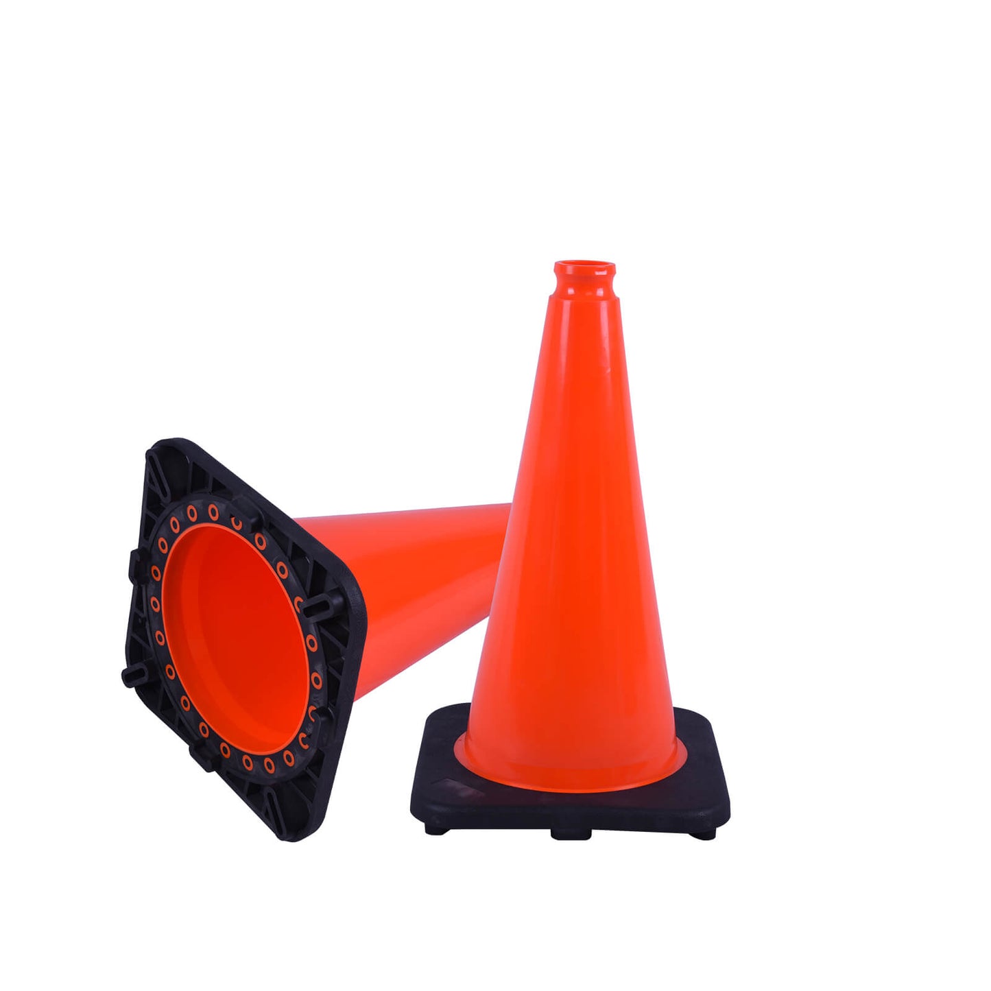 Wide Body MUTCD Black Base Traffic Cone