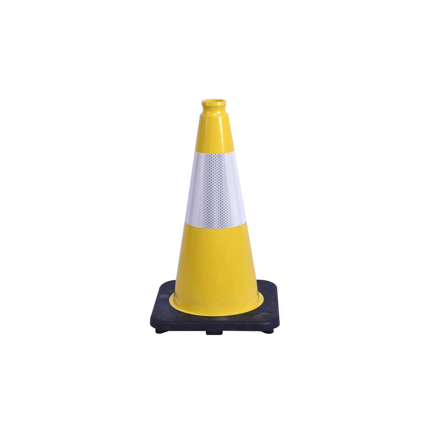 12-36Inch Black Base Traffic Cones with Reflective Stripe