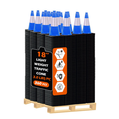 Light Weight Black Base Traffic Cone