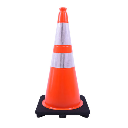 Wide Body MUTCD Black Base Traffic Cone