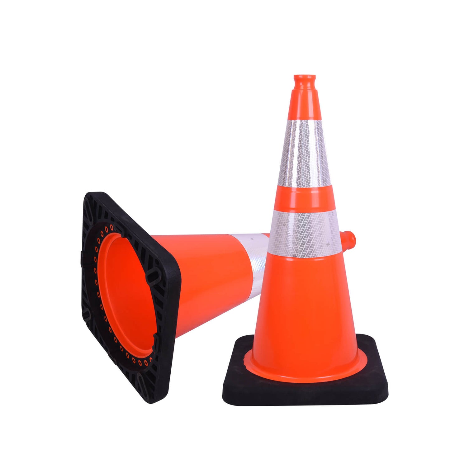 Wide Body MUTCD Black Base Traffic Cone
