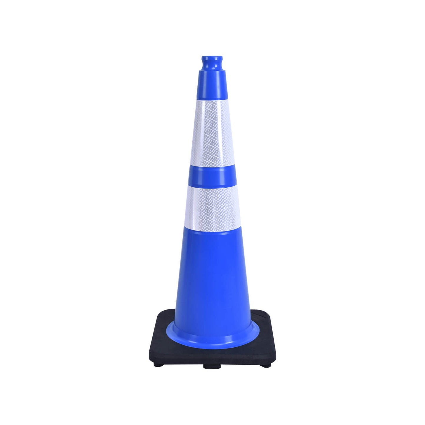 12-36Inch Black Base Traffic Cones with Reflective Stripe
