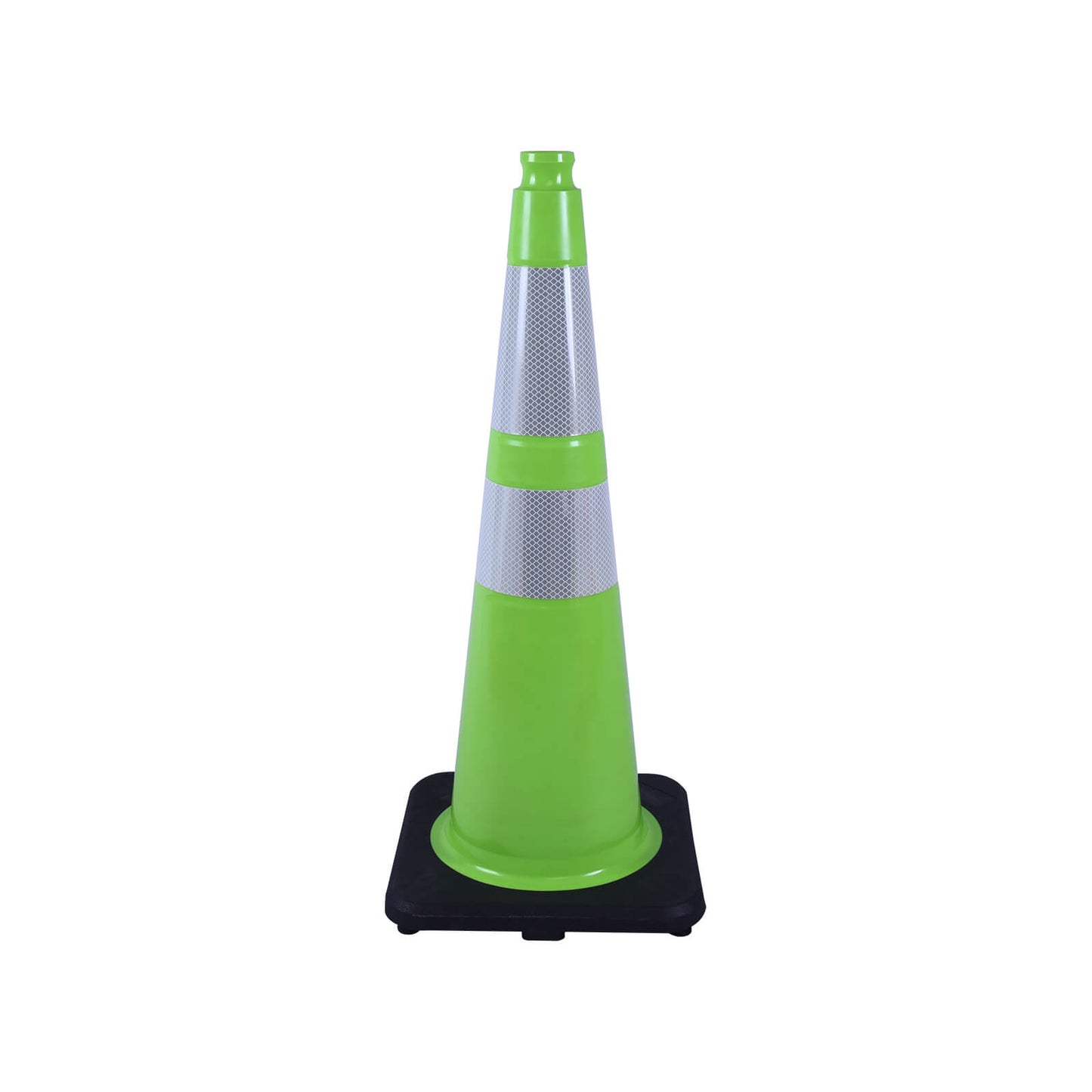 12-36Inch Black Base Traffic Cones with Reflective Stripe