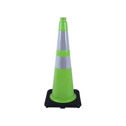 12-36Inch Black Base Traffic Cones with Reflective Stripe