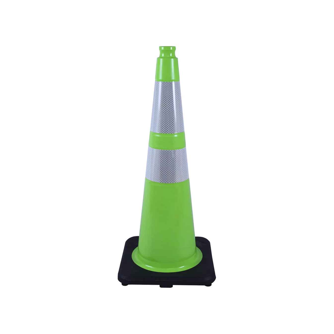 12-36Inch Black Base Traffic Cones with Reflective Stripe