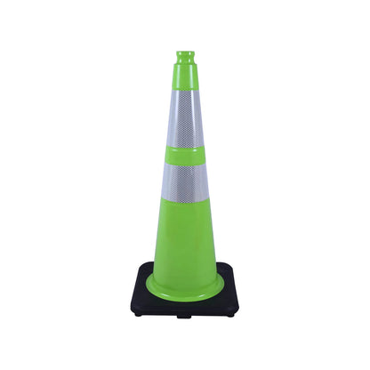 12-36Inch Black Base Traffic Cones with Reflective Stripe