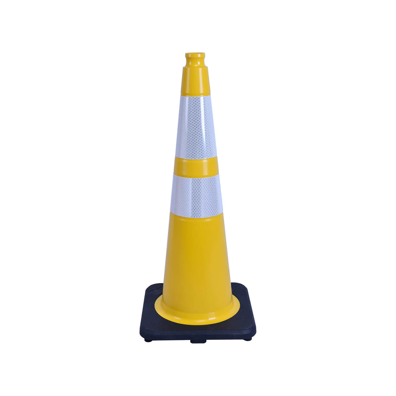 12-36Inch Black Base Traffic Cones with Reflective Stripe