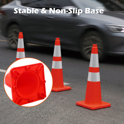 Light Weight Solid Orange Traffic Cone