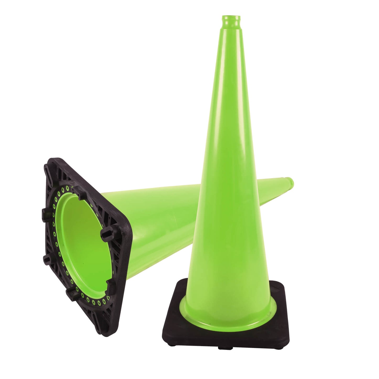 Wide Body MUTCD Black Base Traffic Cone