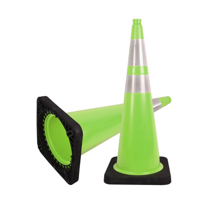 Wide Body MUTCD Black Base Traffic Cone