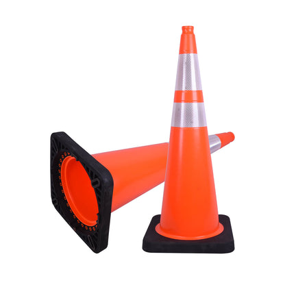 Wide Body MUTCD Black Base Traffic Cone