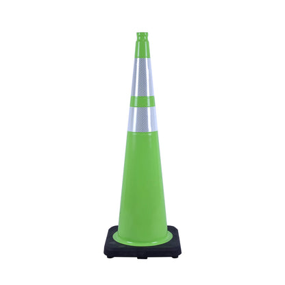 12-36Inch Black Base Traffic Cones with Reflective Stripe