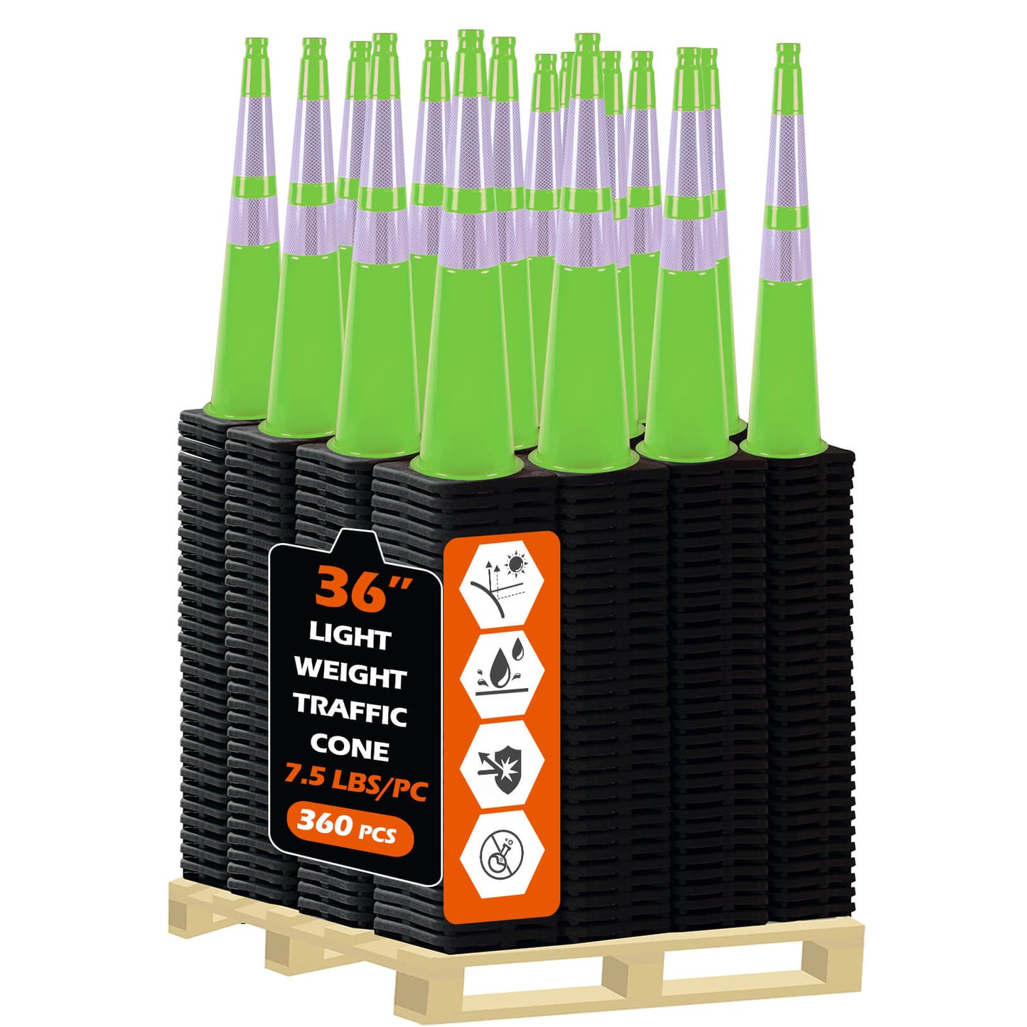 Light Weight Black Base Traffic Cone