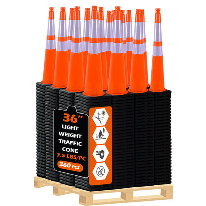 Light Weight Black Base Traffic Cone