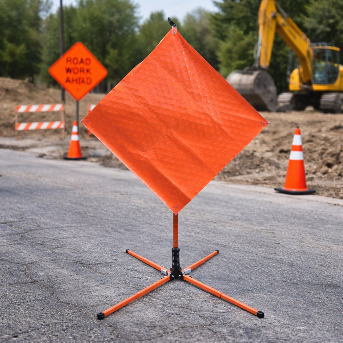 Portable Roll-Up Sign Stand with Spring System