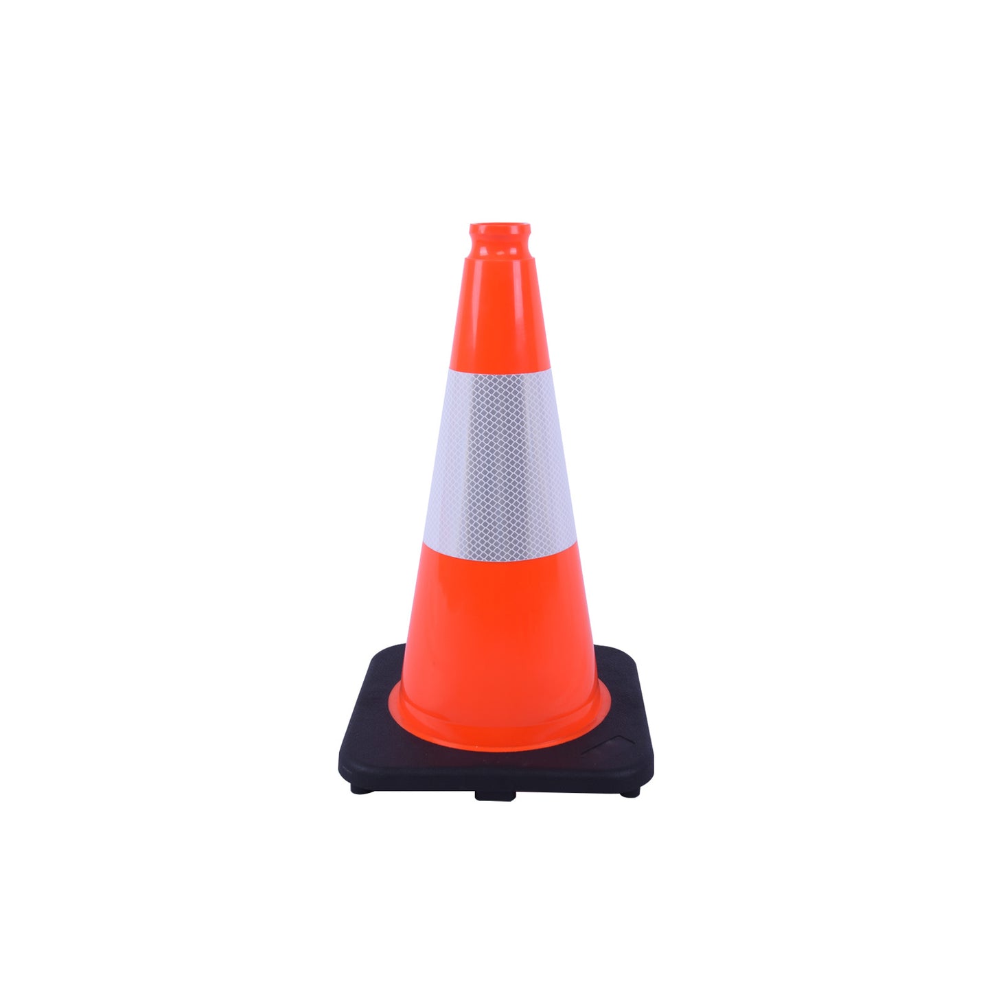 12-36Inch Black Base Traffic Cones with Reflective Stripe