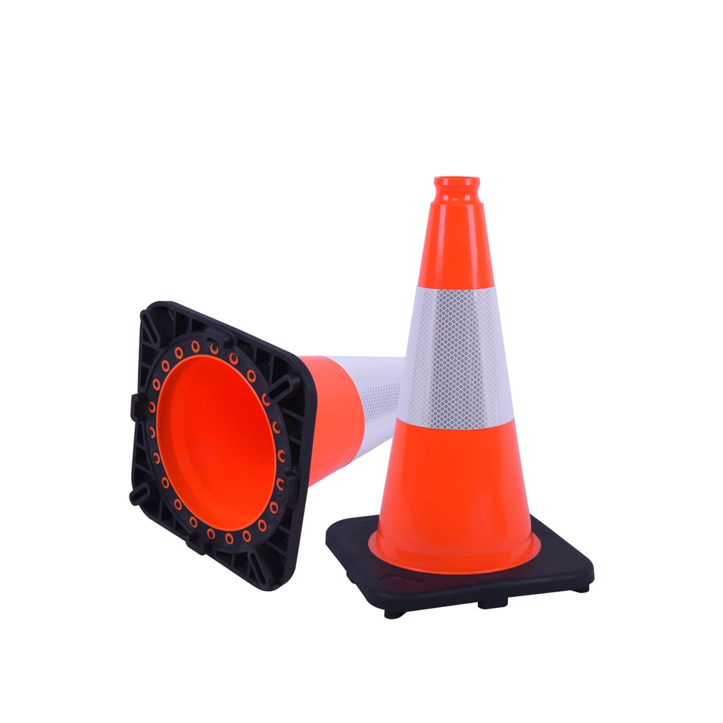Wide Body MUTCD Black Base Traffic Cone