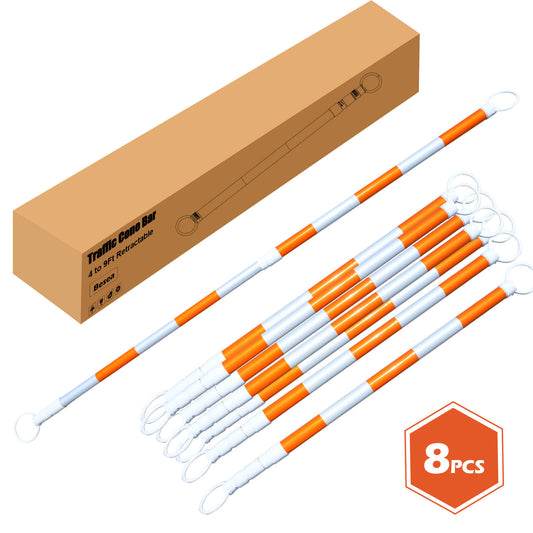 4-9 Ft Traffic Cone Bar 8PCS