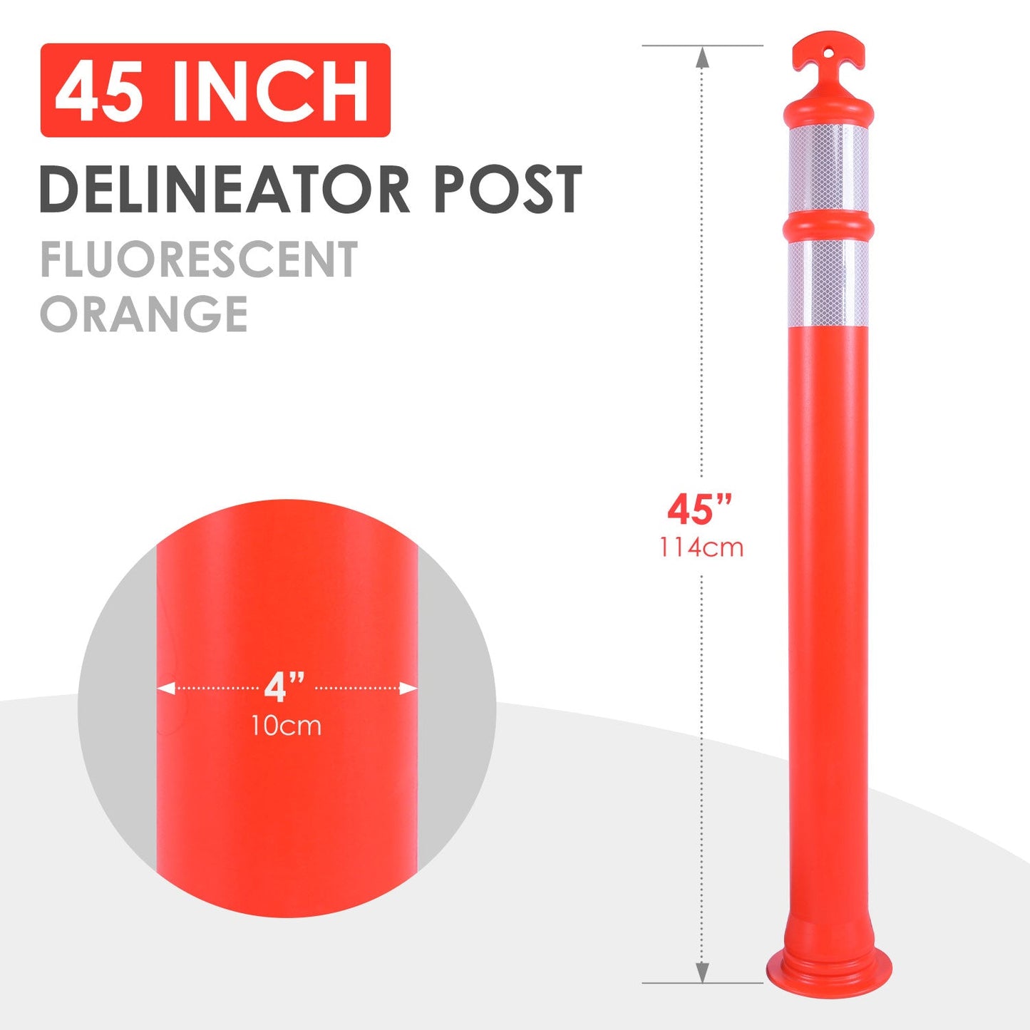 T-Top Delineator Post with Rubber/Water-Filled Base