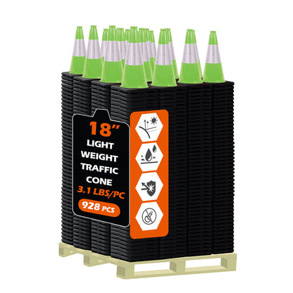 Wide Body MUTCD Black Base Traffic Cone