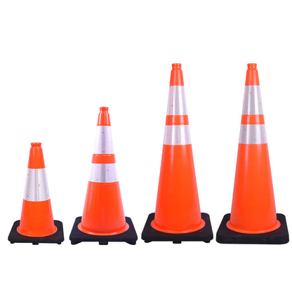 Wide Body MUTCD Black Base Traffic Cone
